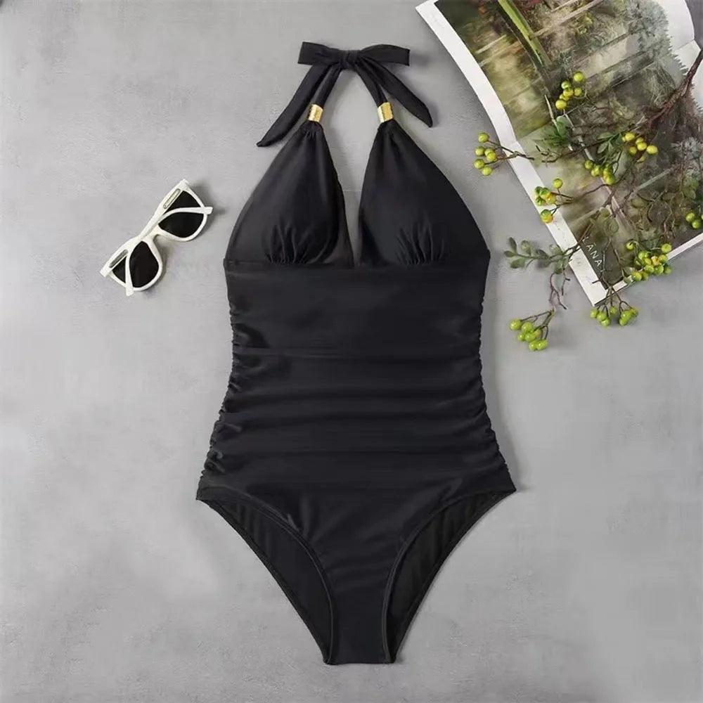 Cralom 2025 One Piece Push Up Swimsuit Monokini for Women