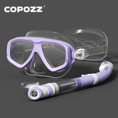 Cralom 2024 Diving Mask Set for Adults - Anti-Fog Goggles, Snorkel Tube