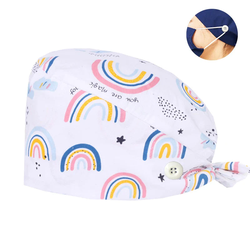 Cralom Cotton Scrub Cap for Men and Women