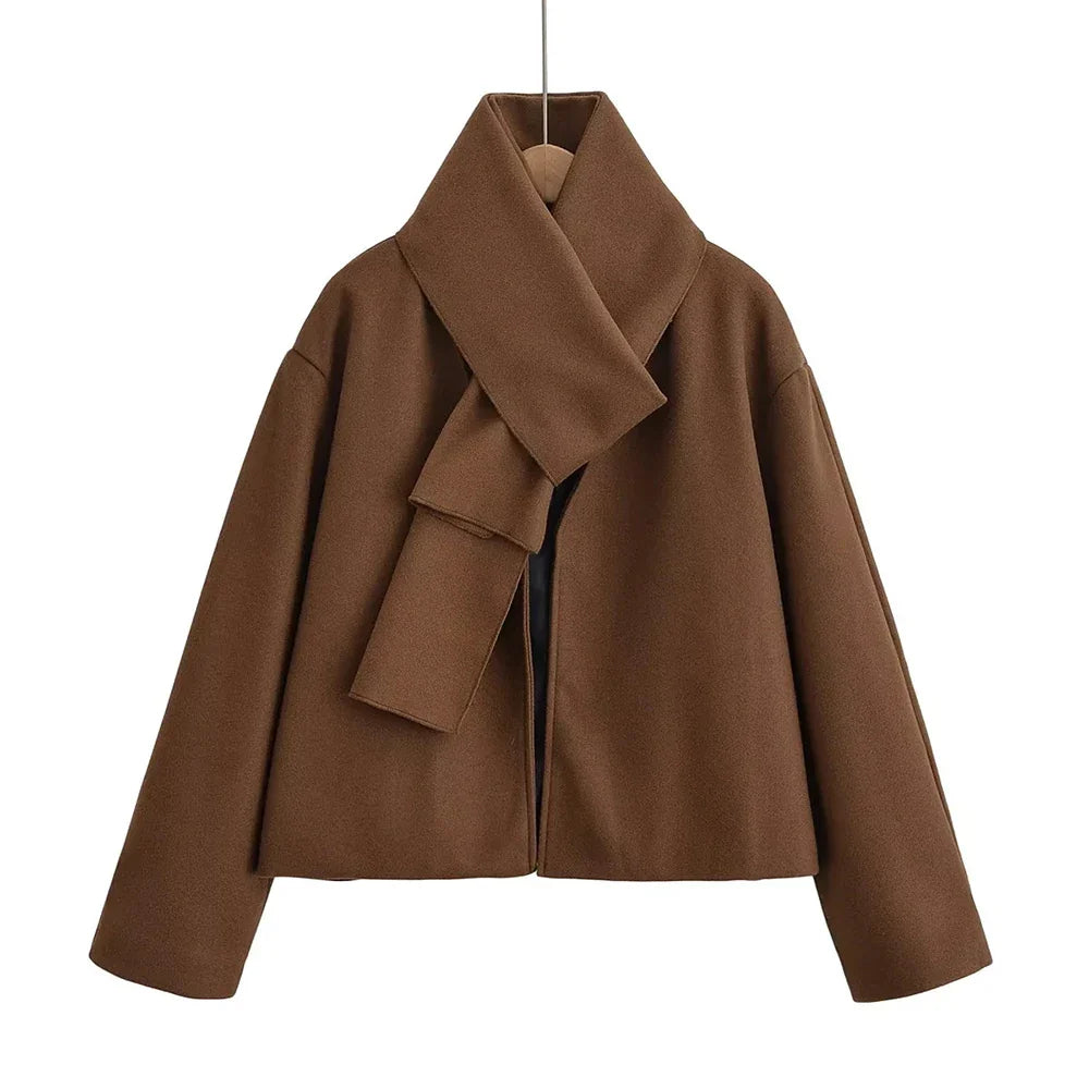 Cralom V Neck Minimalist Casual Jacket for Women