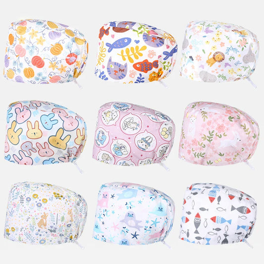 Cralom Cotton Scrub Caps - Unisex Nursing Surgical Medical Hat for Stylish Professionals