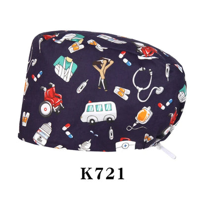 Cralom Shiba Inu Surgeon Scrub Cap - Unisex Surgical Hat in Cute Design