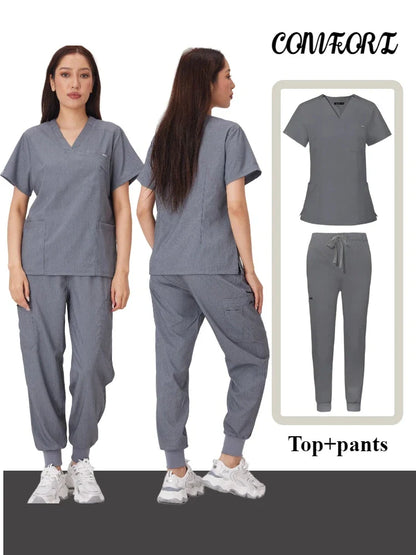 Cralom Scrub Suit Set - Hospital Nurse Workwear Uniform