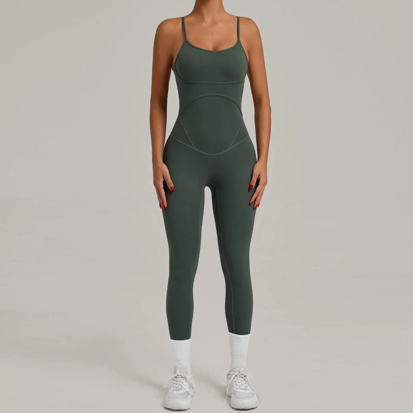 Cralom Cross Back Jumpsuit Yoga Set Gym Running Fitness Hip Lift Kit