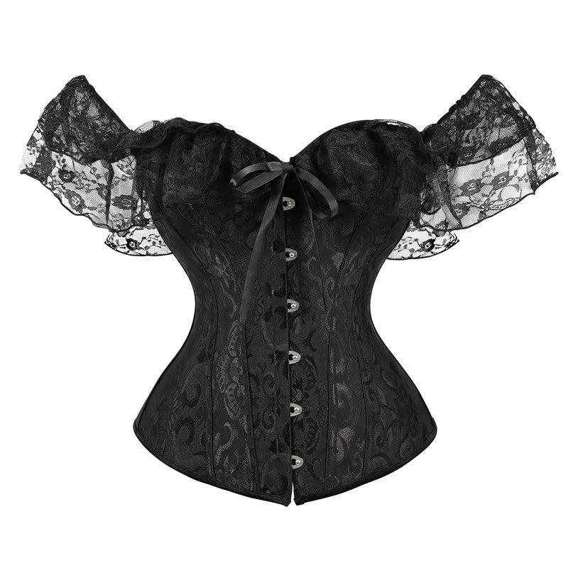 Cralom Lace Corset Top - Women's Shapewear Waist Trainer & Body Shaper Top
