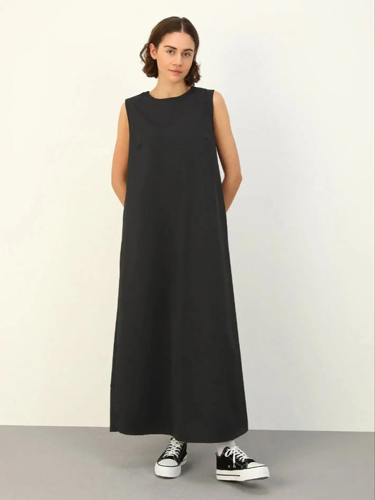 Sleeveless Dubai Abaya Dress Modest Islamic Women's Clothing by Cralom