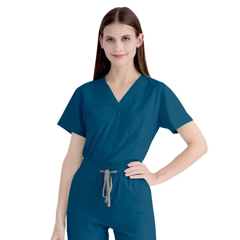 Cralom Short Sleeve Scrubs Sets for Women - Nursing Uniforms and Hospital Gowns