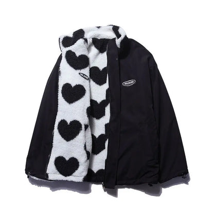 Cralom Love Lambswool Cotton-Padded Jacket - Couple Jacket Y2K
