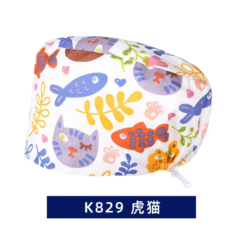 Cralom Cotton Scrub Caps - Unisex Nursing Surgical Medical Hat for Stylish Professionals
