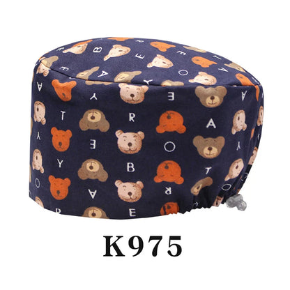 Cralom Cotton Scrub Caps | Adjustable Surgical Hats for Women and Men