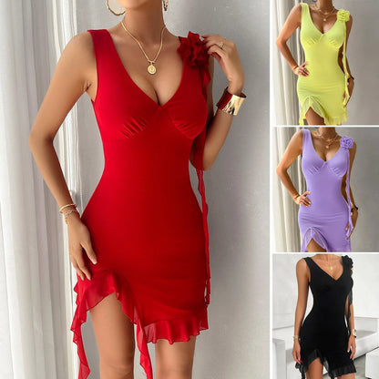Cralom Floral Lace Backless Sleeveless Dress - Summer 2024