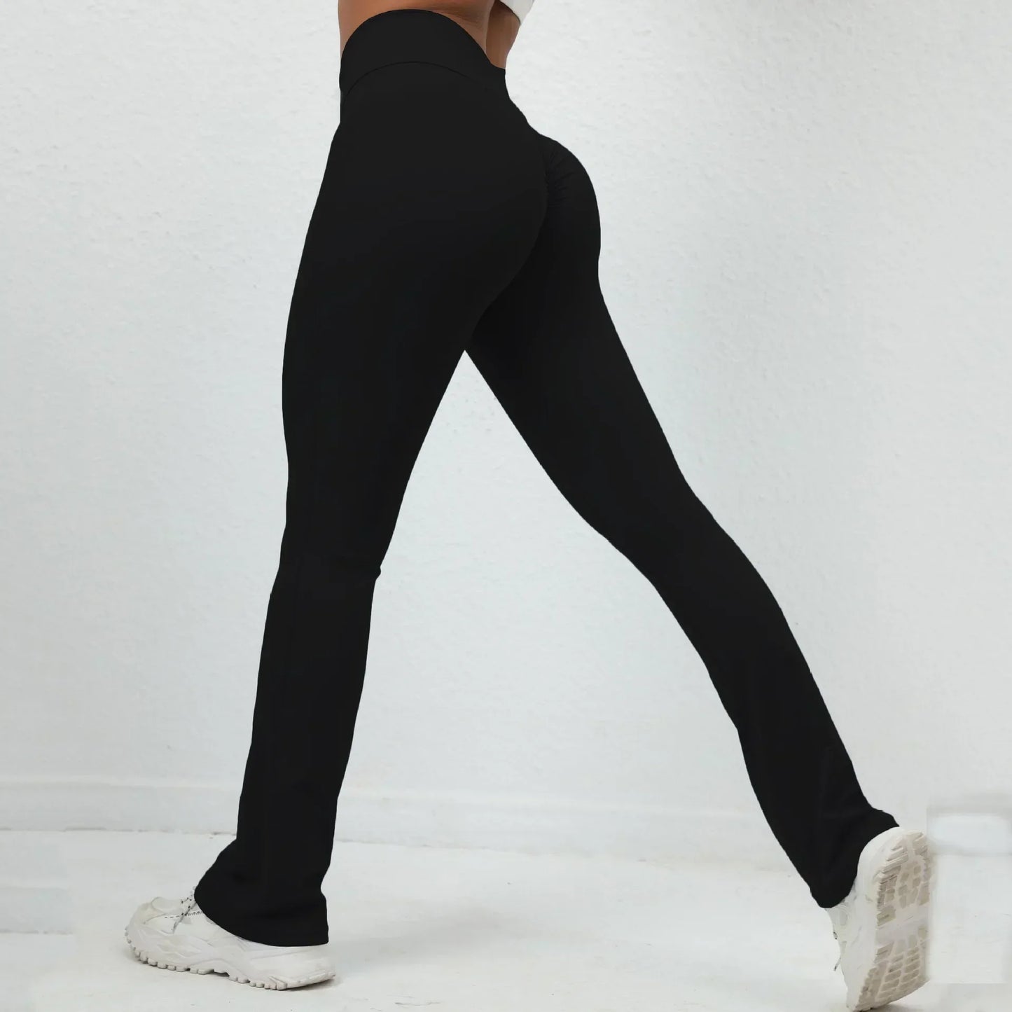 Cralom Seamless Yoga Leggings: High Waist Slimming Flared Pants for Women's Fitness