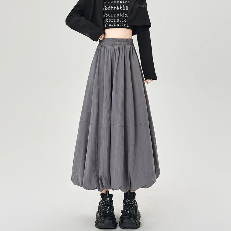 Cralom High Waist A Line Lantern Skirt - 2025 New Collection
