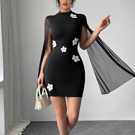 Cralom Floral Embellished Temperament Dress